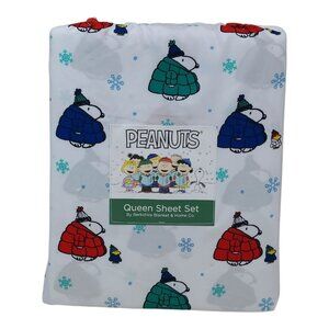 Peanuts Snoopy Igloo Holiday Queen Sheet Set By Berkshire Winter Christmas